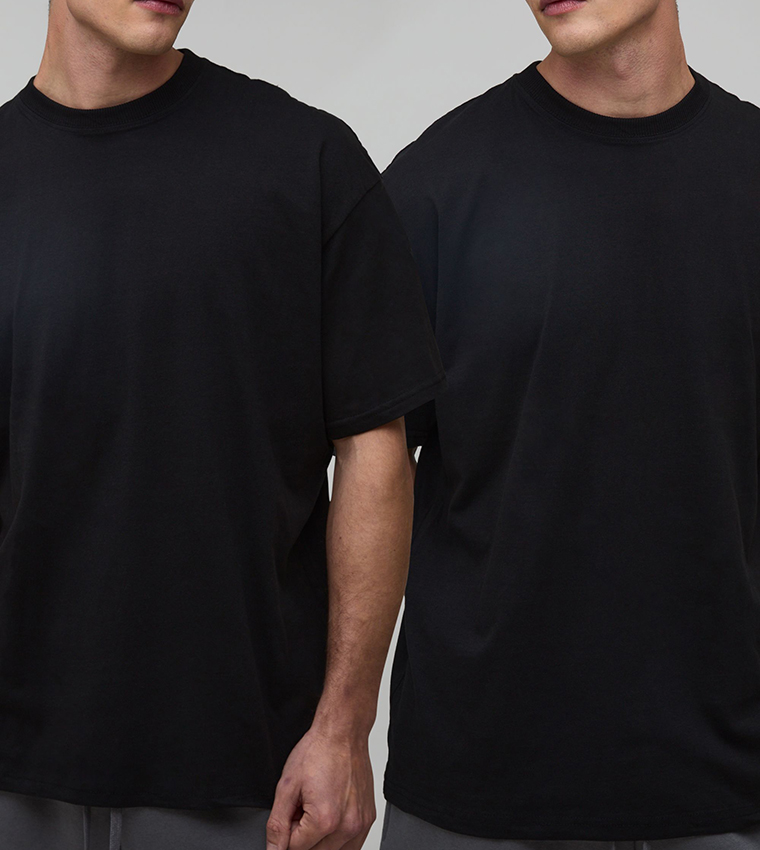 2-Pack Crew Neck Oversized T-Shirts