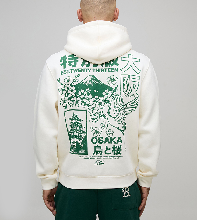 Osaka Print Long Sleeves Hoodie