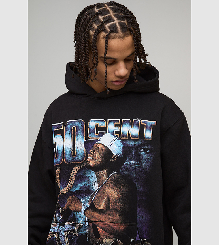 هودي اوفرسايز بطبعة 