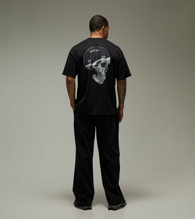 No Days Off Skull Oversized T-Shirt