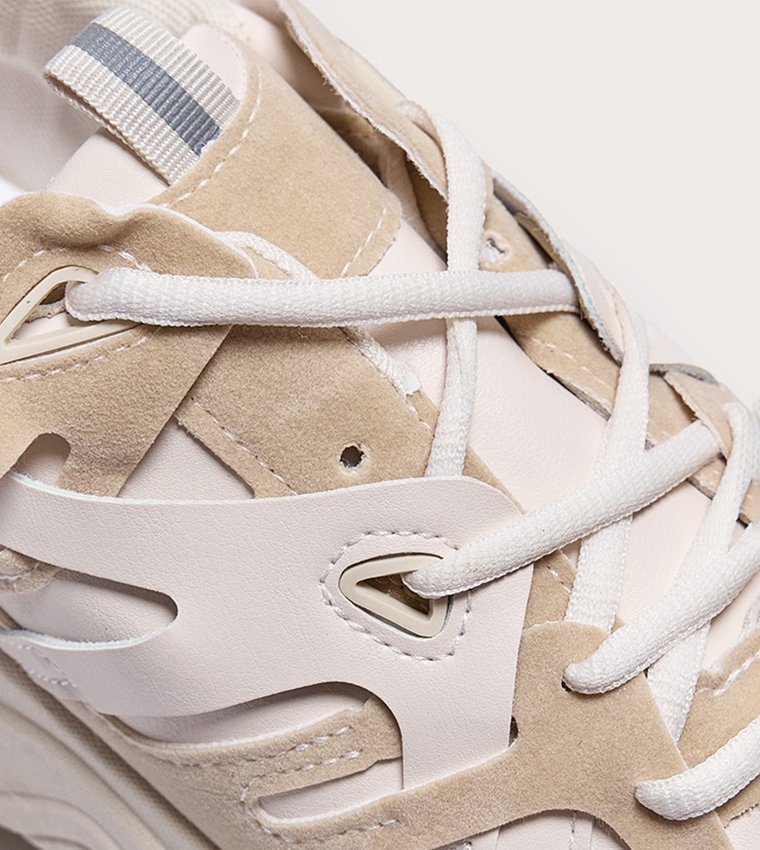 Chunky Panelled Color Block Sneakers