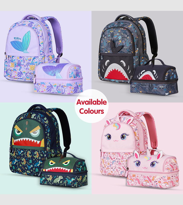 Unicorn Themed 16" School Bag with Lunch Bag Combo