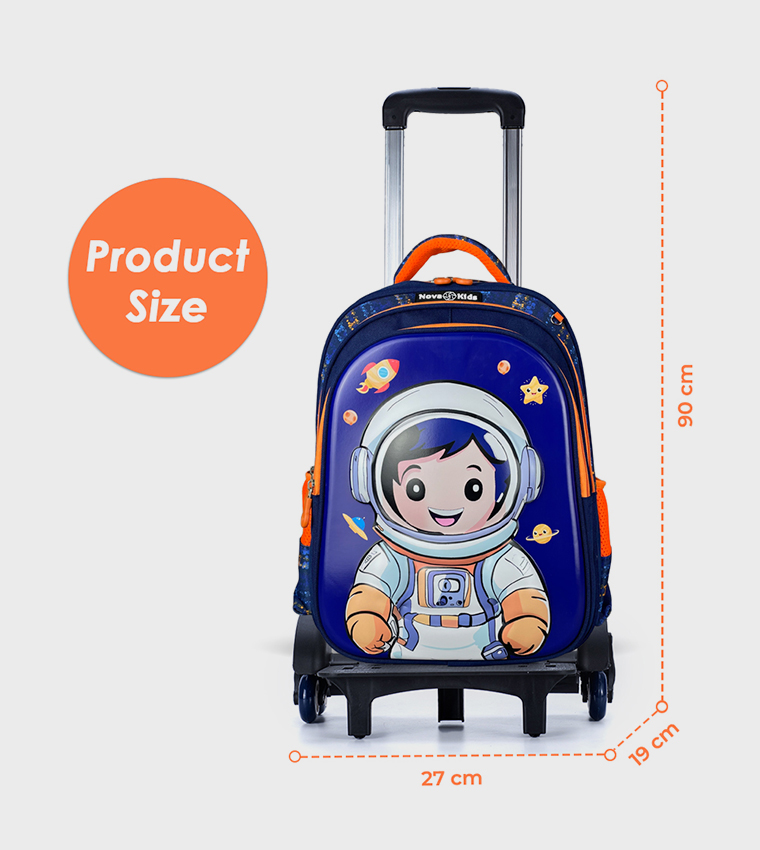 3D Printed 16.5" Trolley School Bag - Astronaut