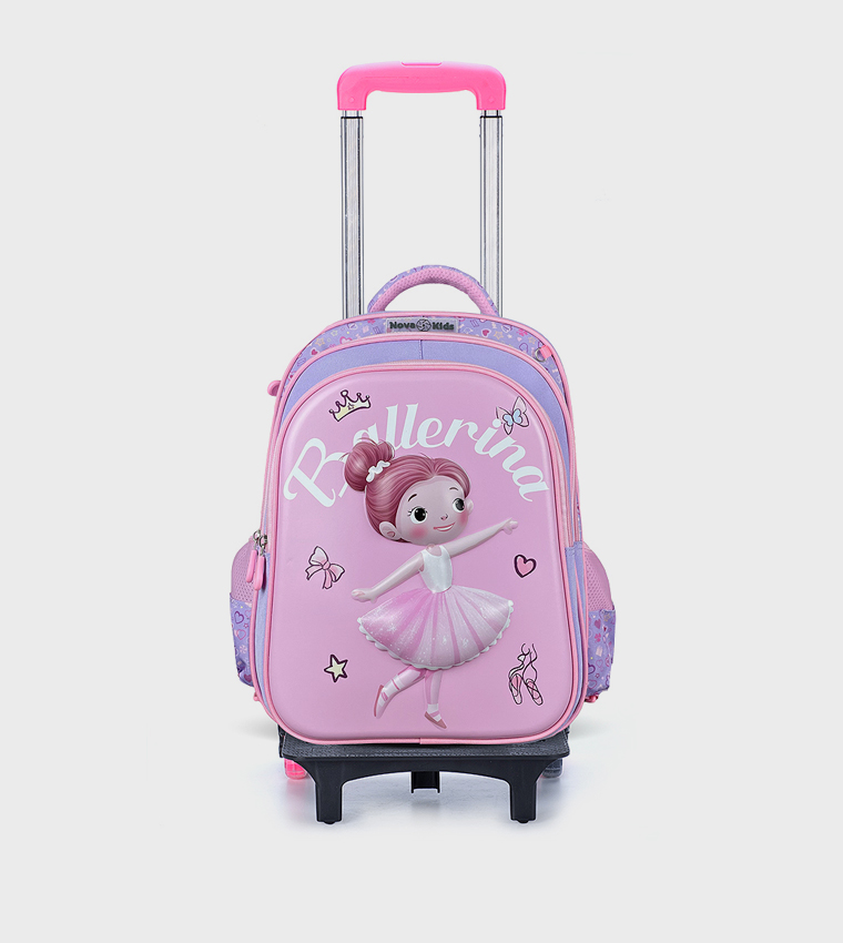 3D Printed 16.5" Trolley School Bag - Ballerina