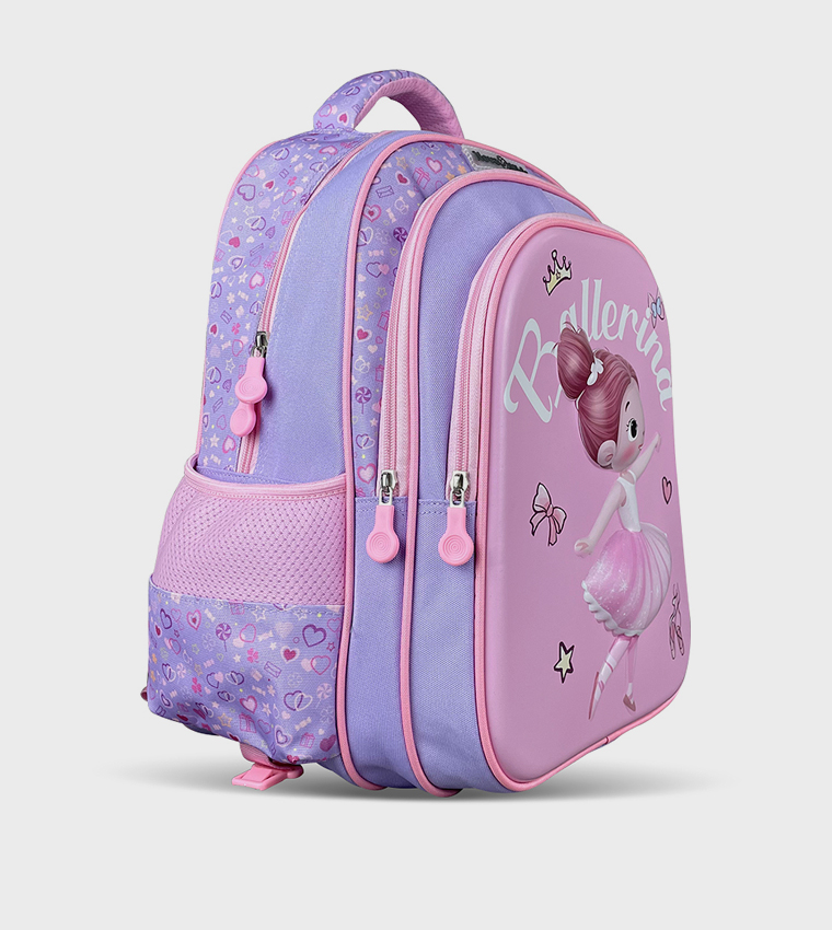 3D Printed 16.5" Trolley School Bag - Ballerina