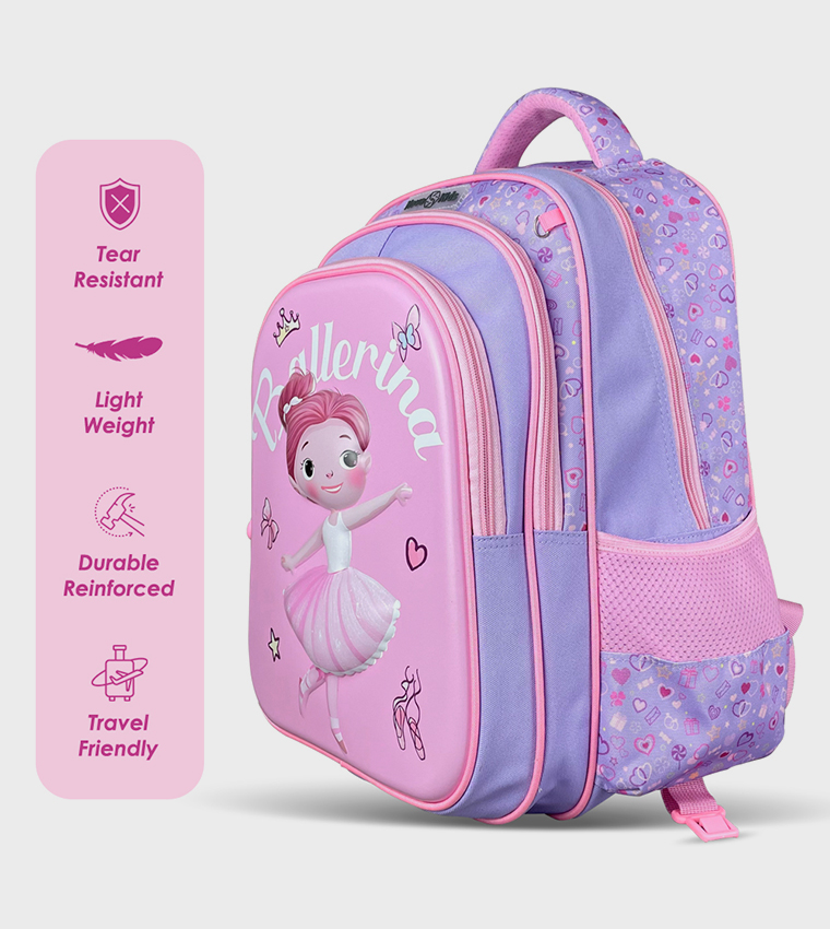 3D Printed 16.5" Trolley School Bag - Ballerina