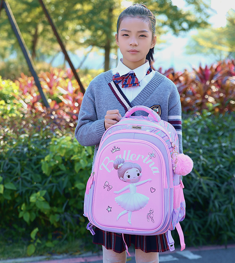 3D Printed 16.5" Trolley School Bag - Ballerina