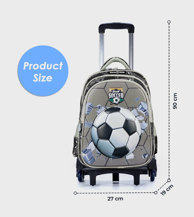 3D Printed Trolley School Bag - Soccer