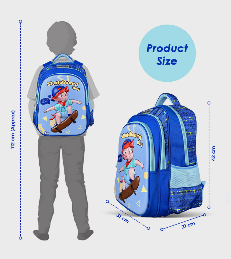 3D Printed 16.5" Trolley School Bag - Skater