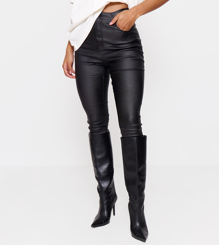 Hourglass Coated Skinny Fit Jeans
