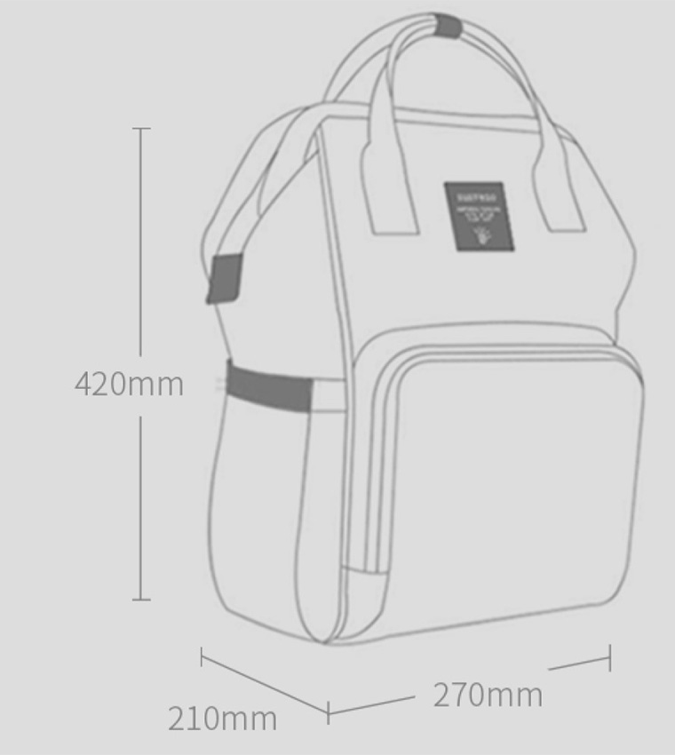 Diaper Bag With USB + Diaper Caddy