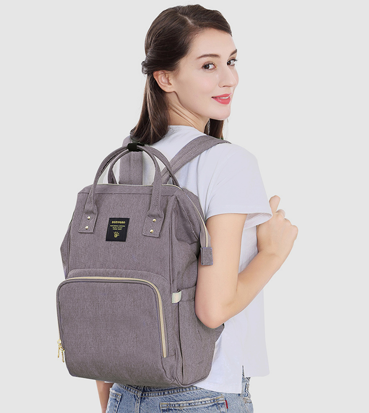 Diaper Bag With USB + Diaper Caddy