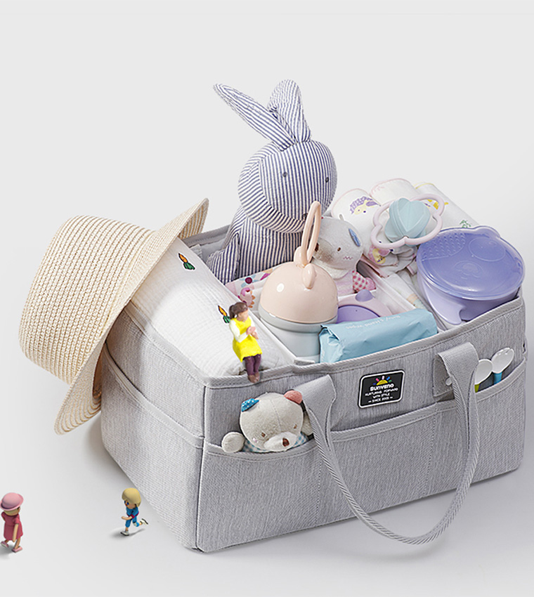 Diaper Bag With USB + Diaper Caddy