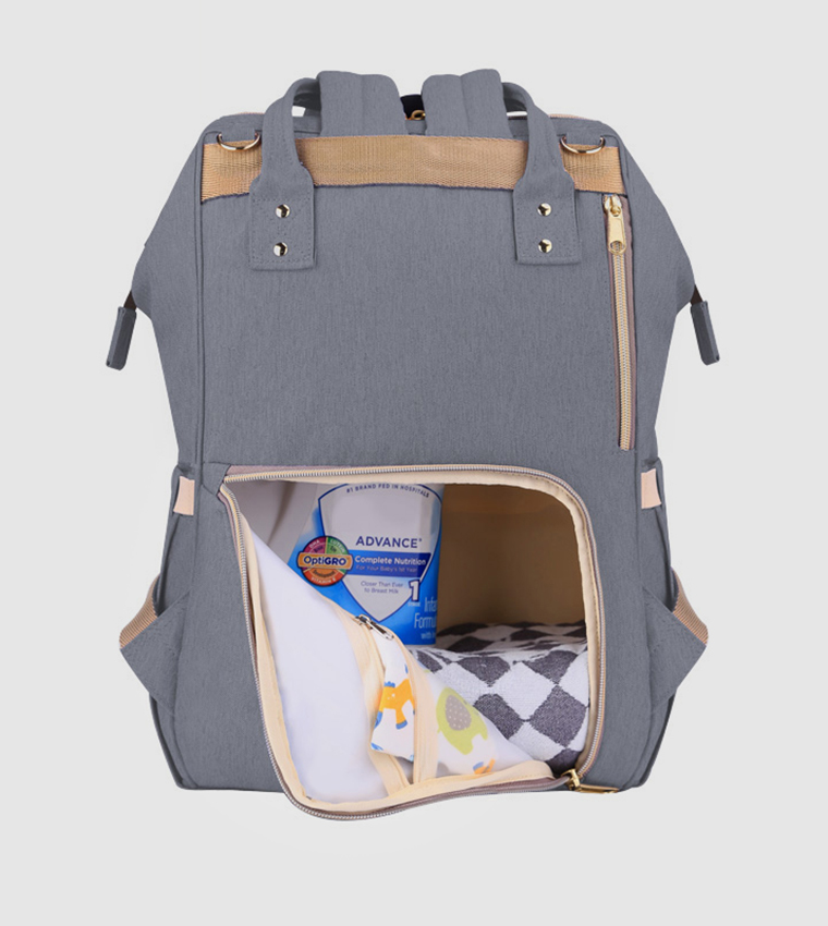 Diaper Bag With USB + Diaper Caddy