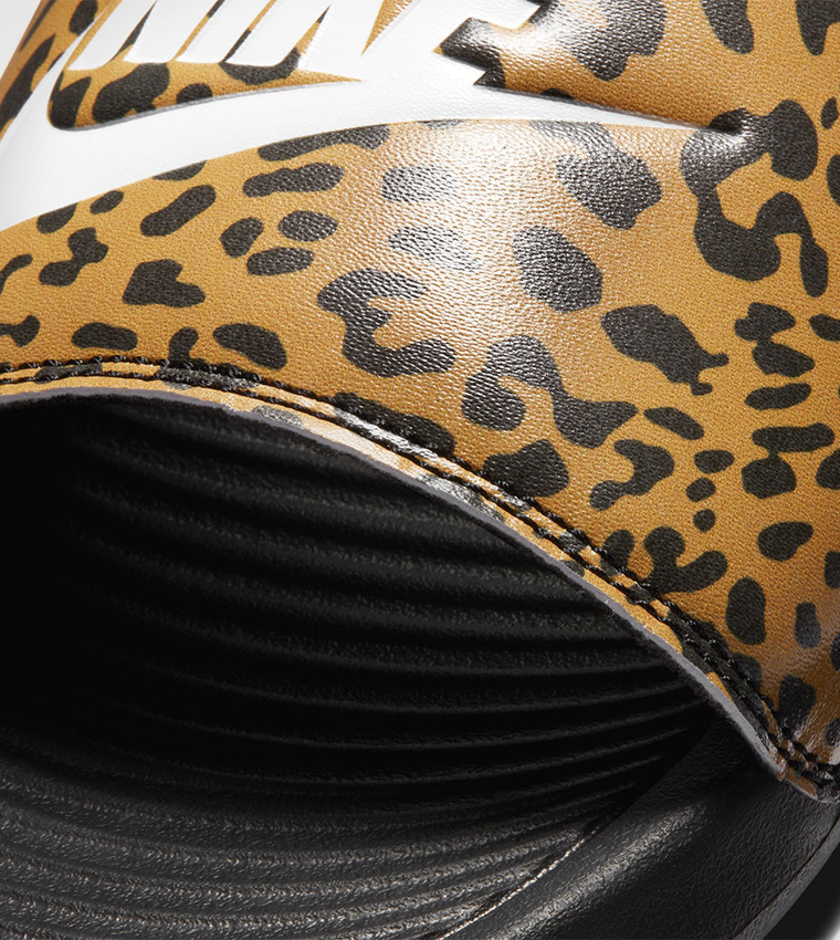 nike sliders leopard print