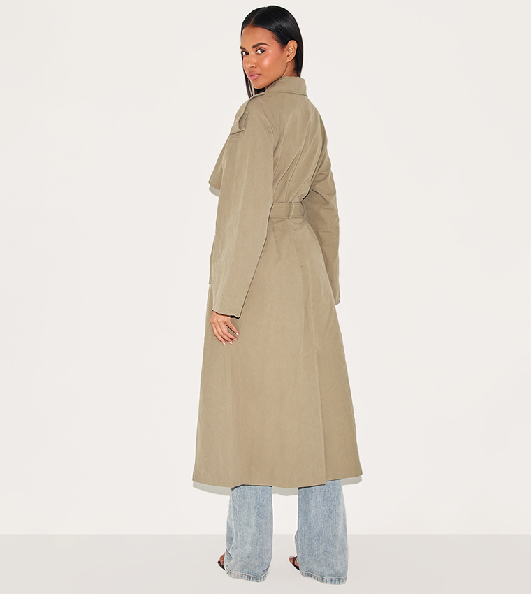 Belted Double Breasted Trench Coat