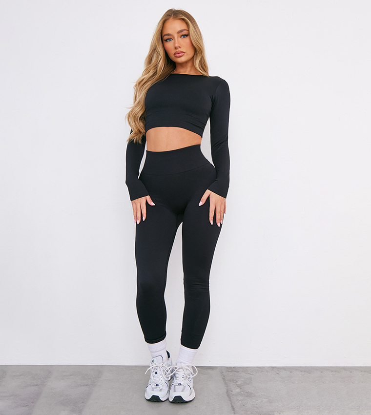 Seamless Long Sleeves Cropped Active Top