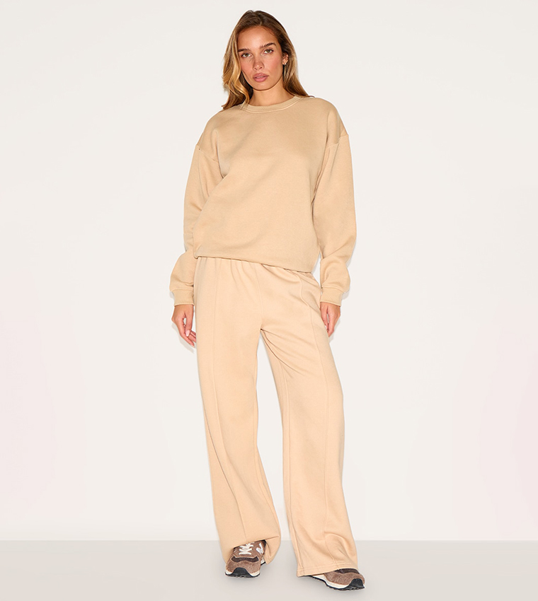 Solid Oversized Fit Sweatshirt