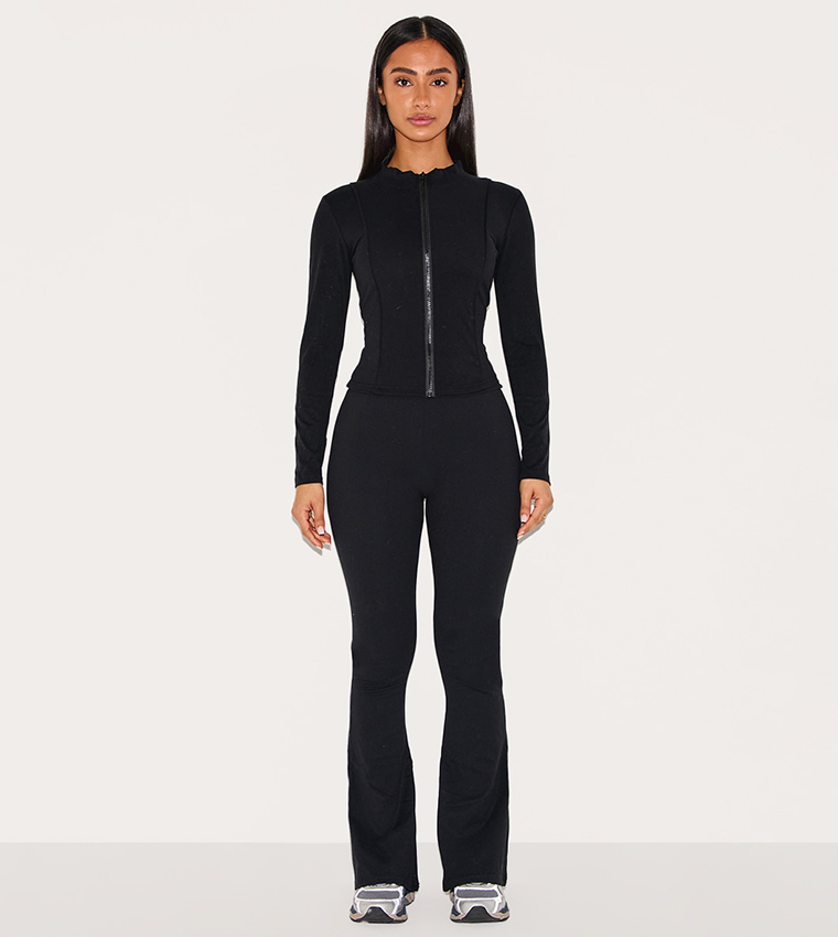 Petite Contour Sculpt Seam Detail Zip-Through Jacket