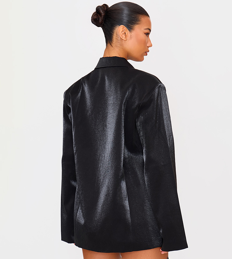 Satin Look Oversized Blazer