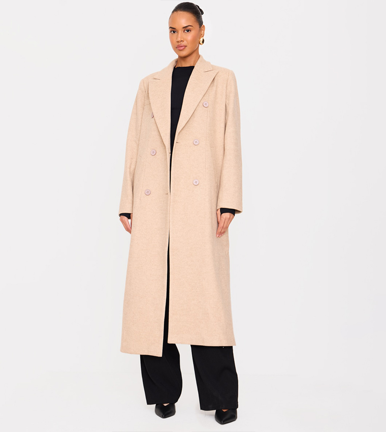 جاكيت ماكسي بأكتاف منسدلة