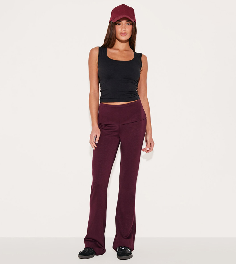 Premium Soft Touch Foldover Yoga Flared Pants