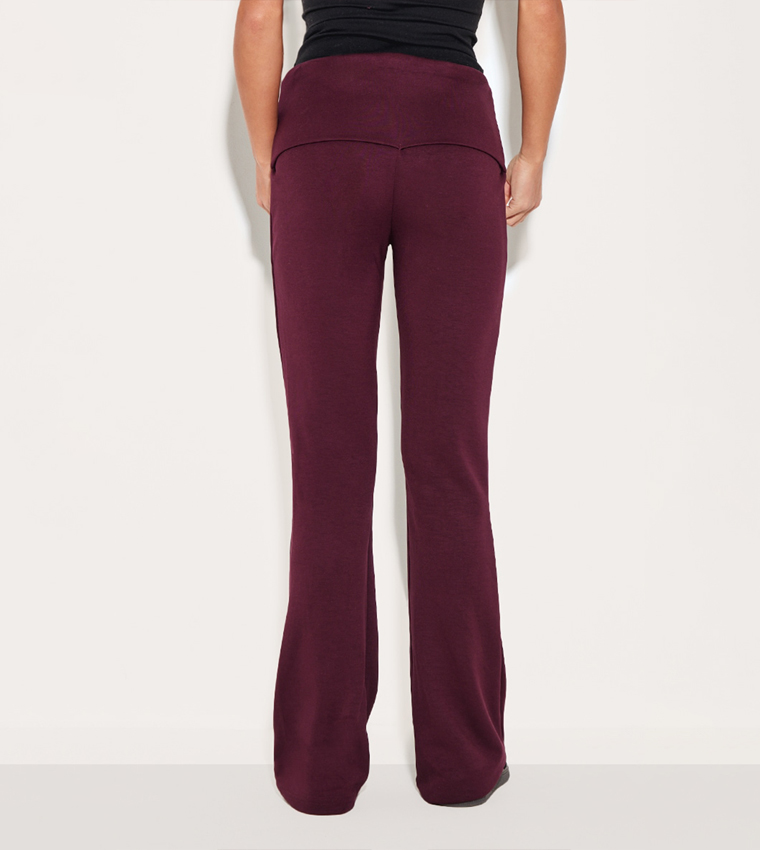 Premium Soft Touch Foldover Yoga Flared Pants