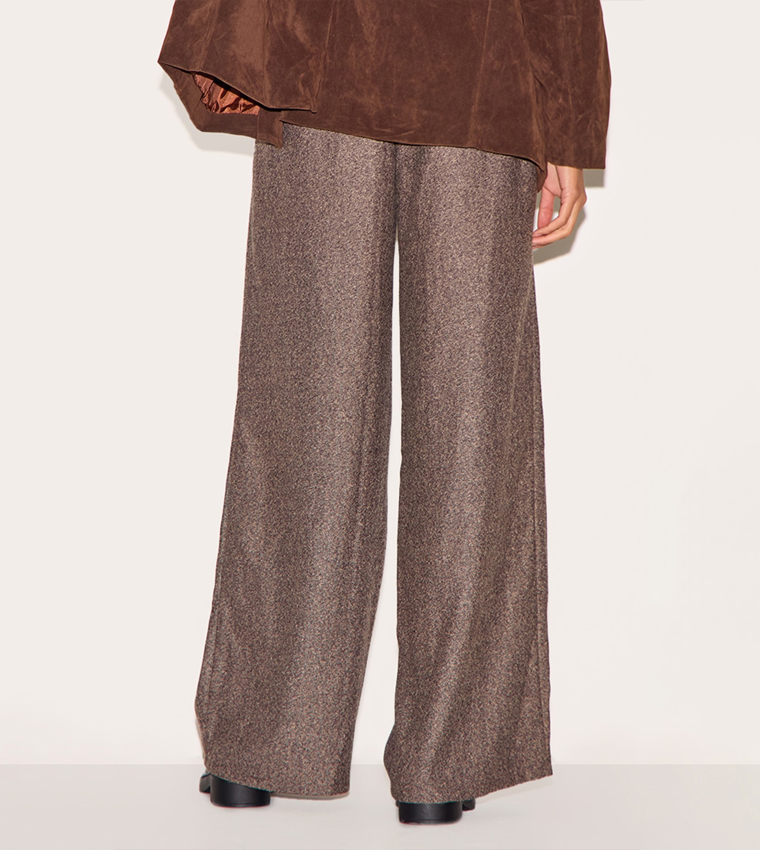 Herringbone Mid Rise Tailored Trousers