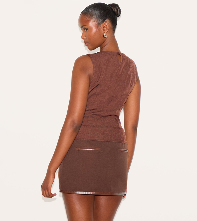 Fitted Woven Long Top