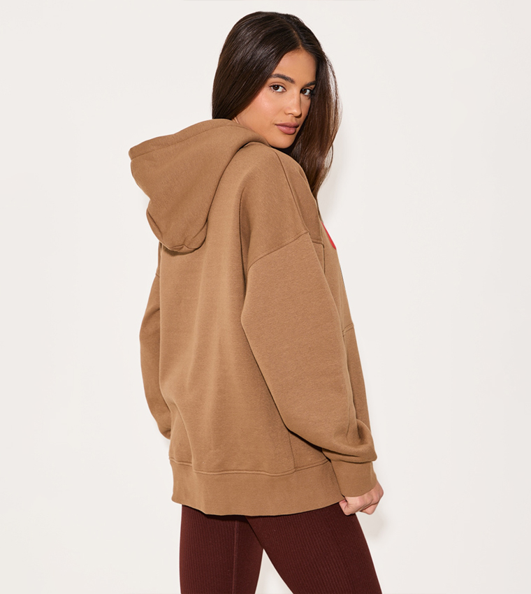 Puff Print Oversized Hoodie