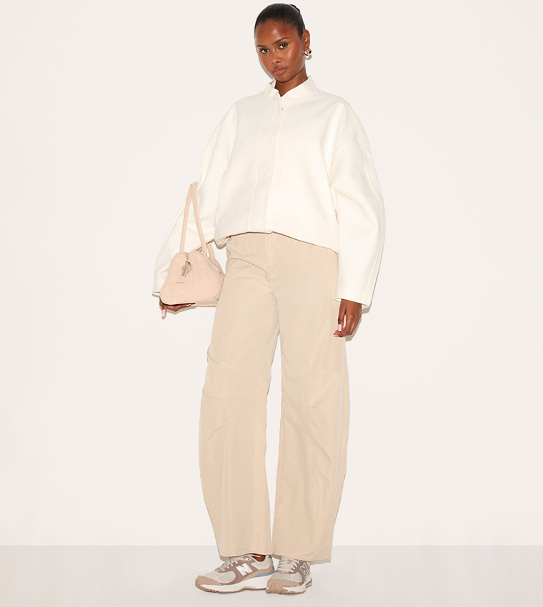 Woven Tailored Barrel Leg Trousers