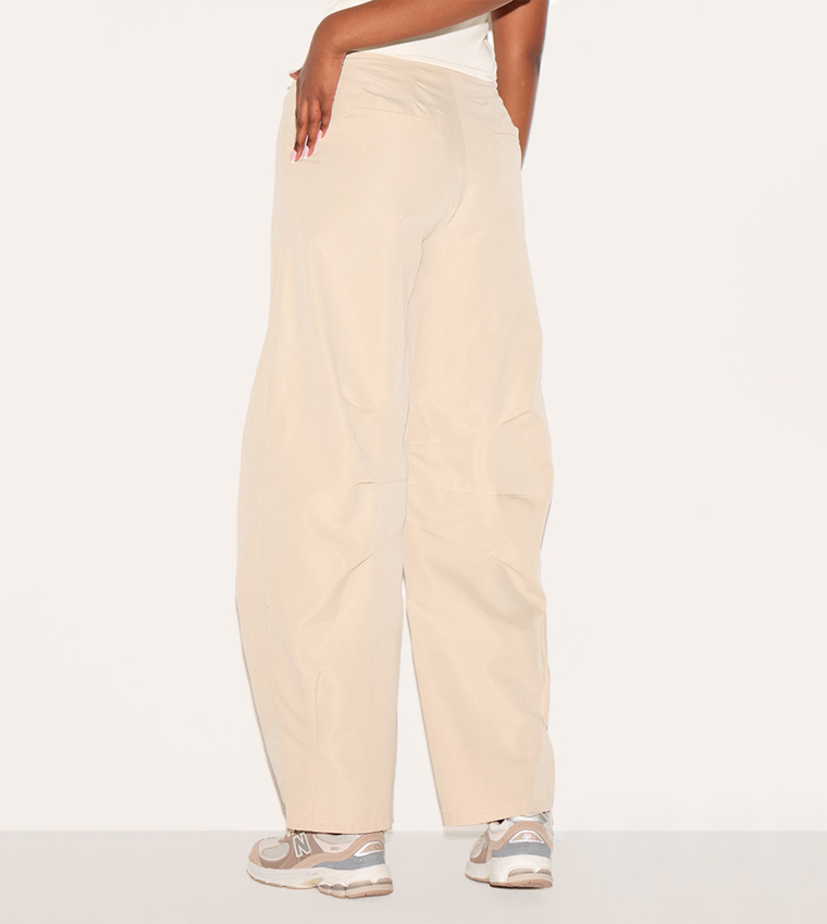 Woven Tailored Barrel Leg Trousers