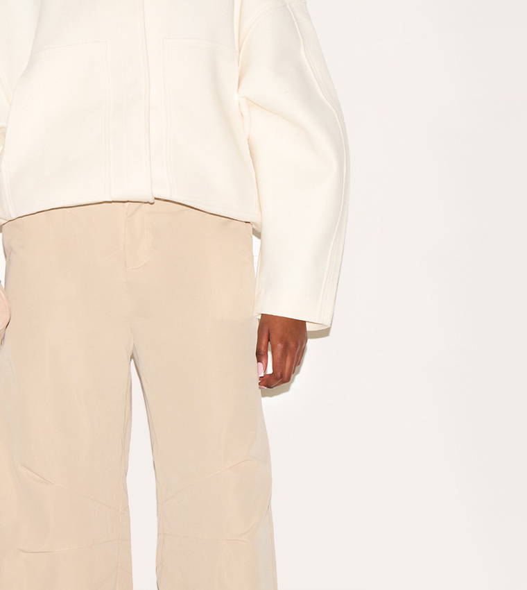 Woven Tailored Barrel Leg Trousers
