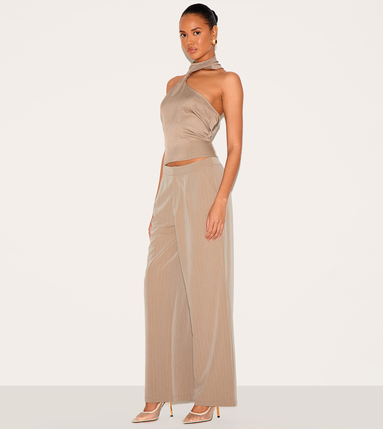 Halterneck Detail Long Top
