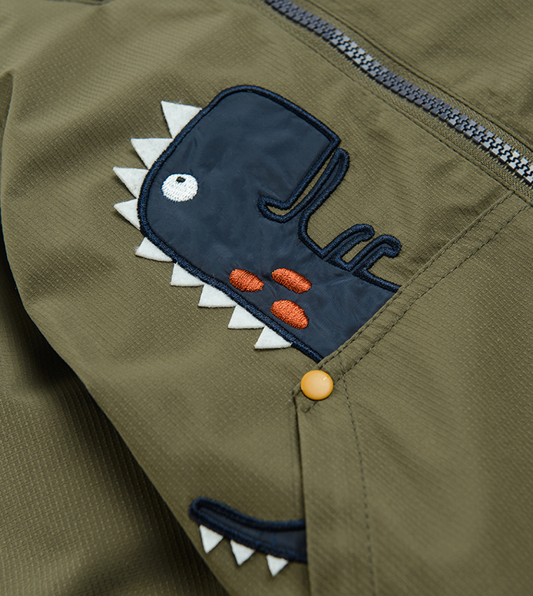 Kids Solid Puffer Parka Jacket