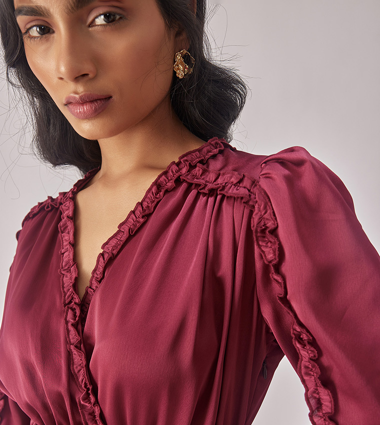 Solid Stain Tiered Dress