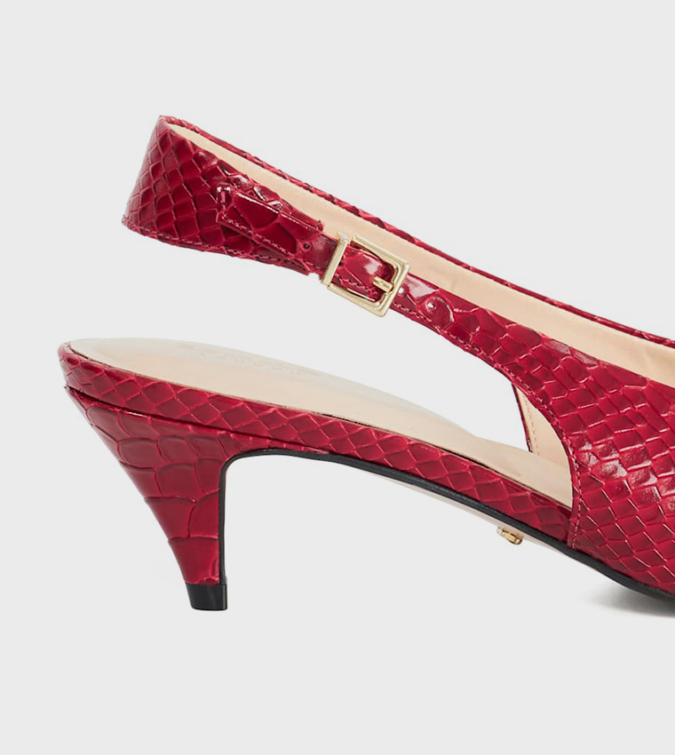 CONNECT Textured Pointed Toe Pumps