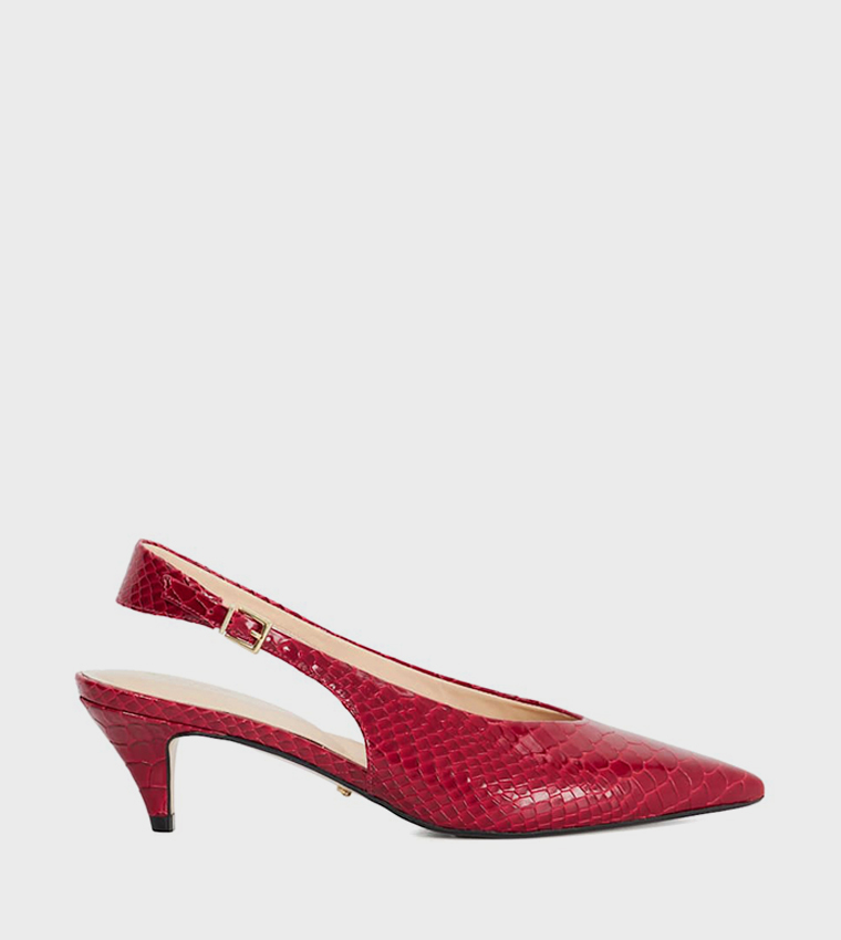 CONNECT Textured Pointed Toe Pumps