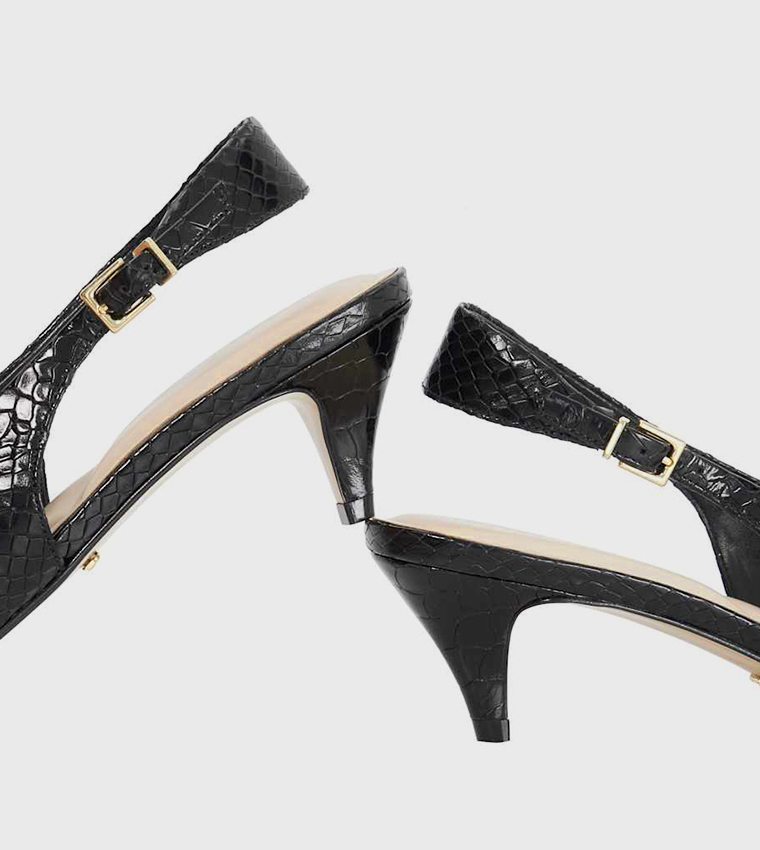 CONNECT Textured Pointed Toe Pumps