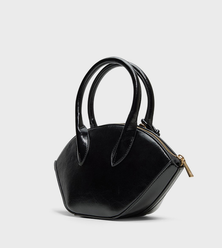 CONNIIE Glossy Zippered Handheld Bag