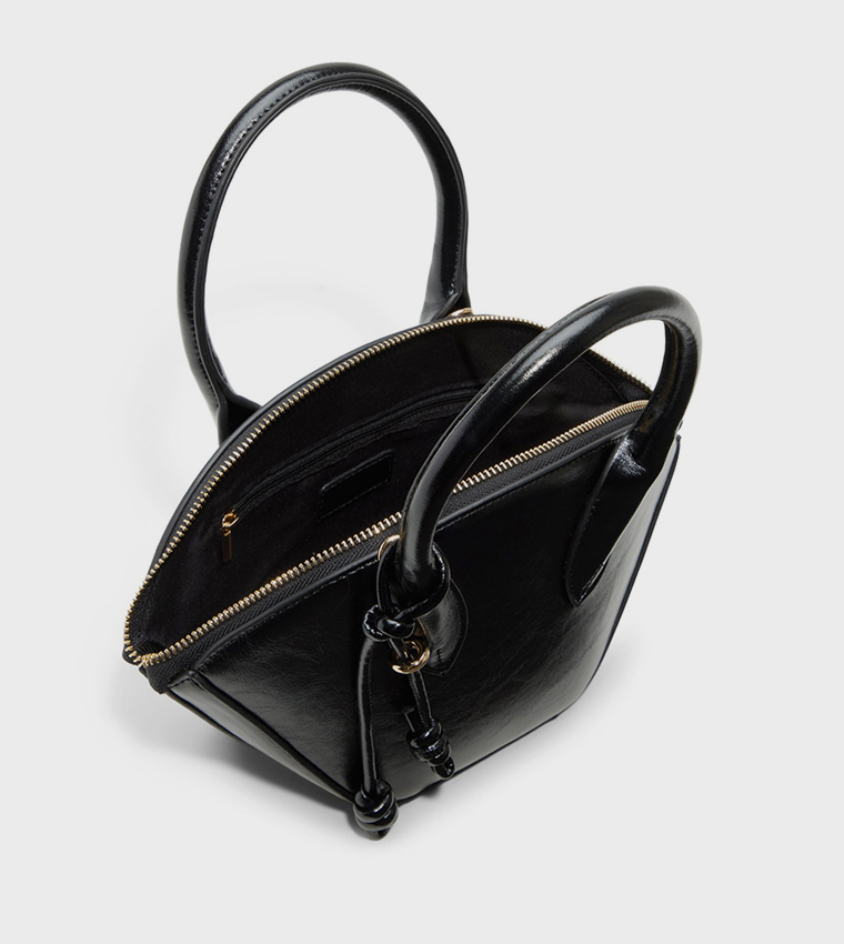 CONNIIE Glossy Zippered Handheld Bag