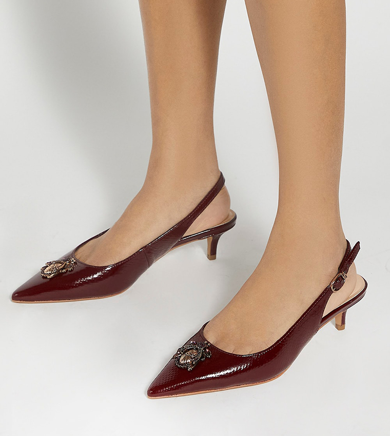 CONTEXT Textured Slingback Pumps
