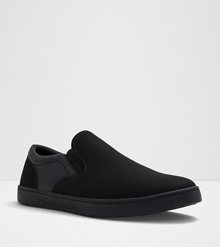 Aldo black slip ons hotsell
