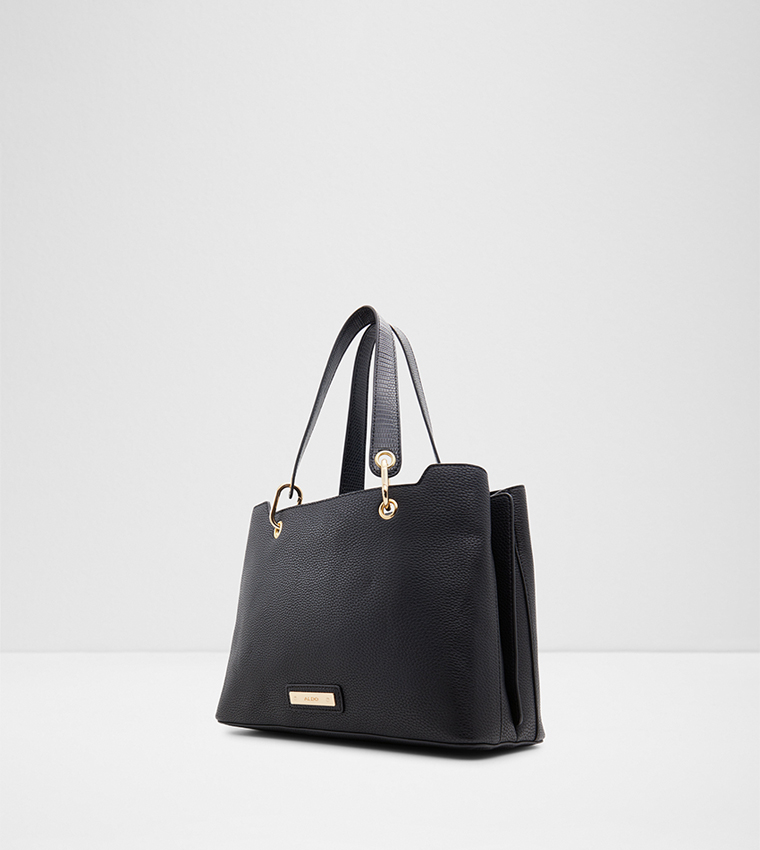 Coquette Textured Snap Button Closure Satchel Bag