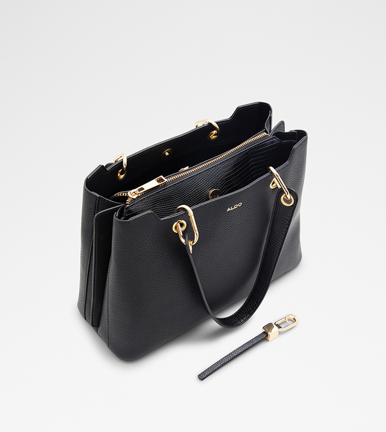 Coquette Textured Snap Button Closure Satchel Bag