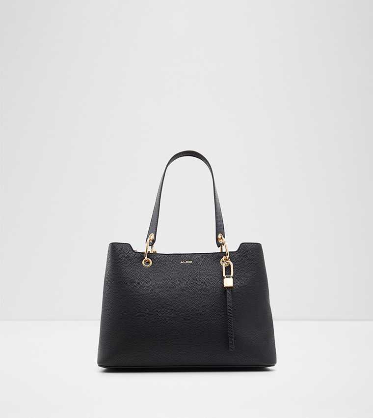 Coquette Textured Snap Button Closure Satchel Bag