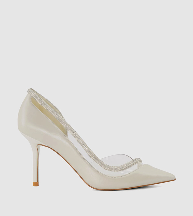 Dune white outlet pumps