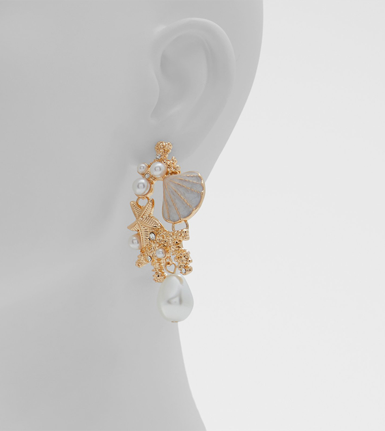 CORALLIA Gold-Tone Drop Earrings