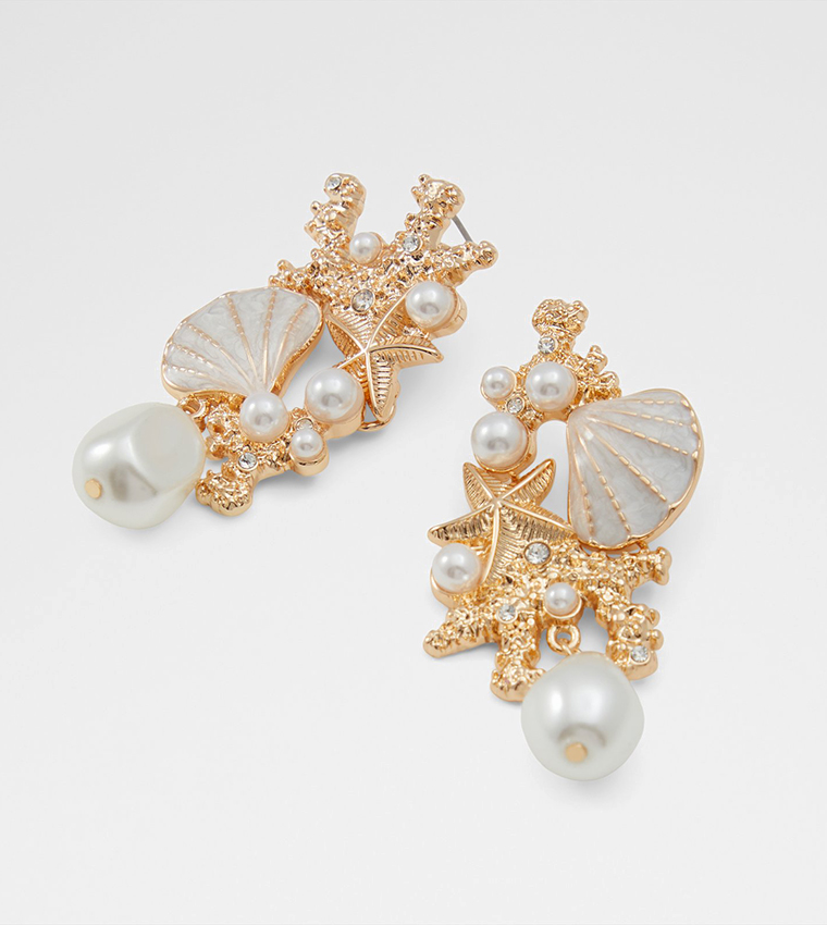 CORALLIA Gold-Tone Drop Earrings