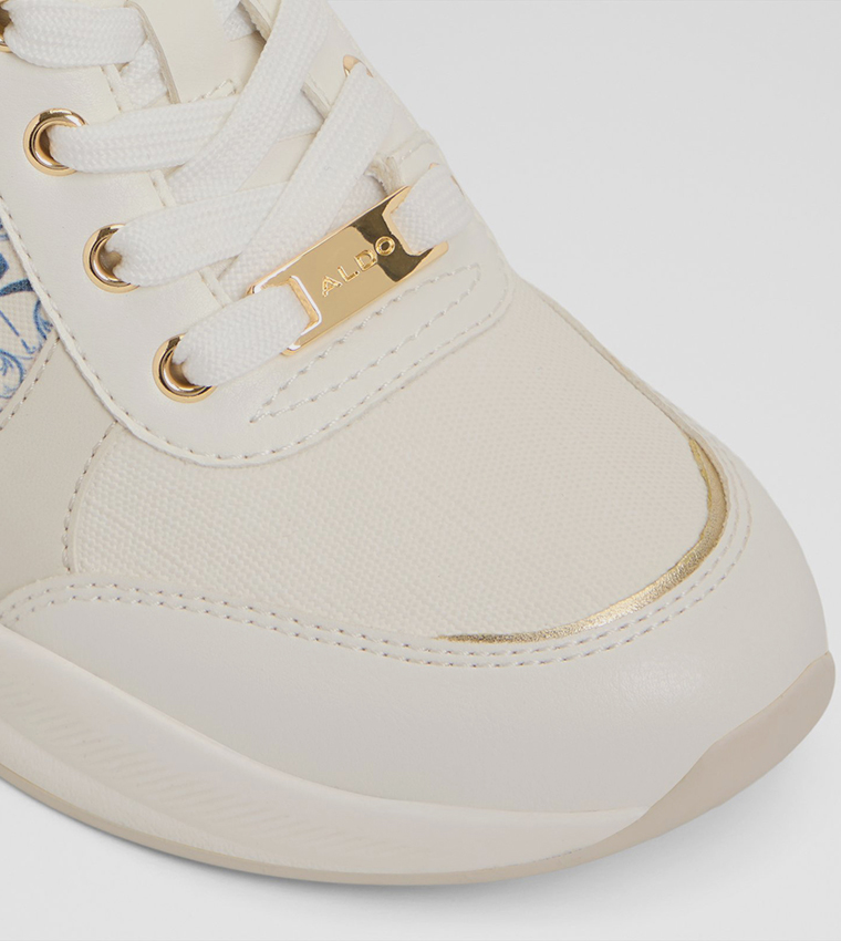 CORE Printed Lace Up Wedge Sneakers